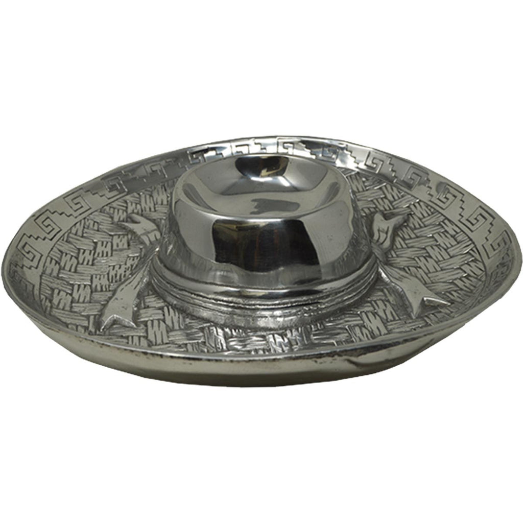 Pewter Sombrero Chip & Dip Serving Tray