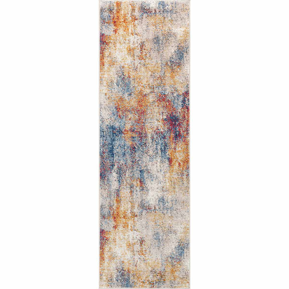 Abstract Rust Rug - 2 x 7