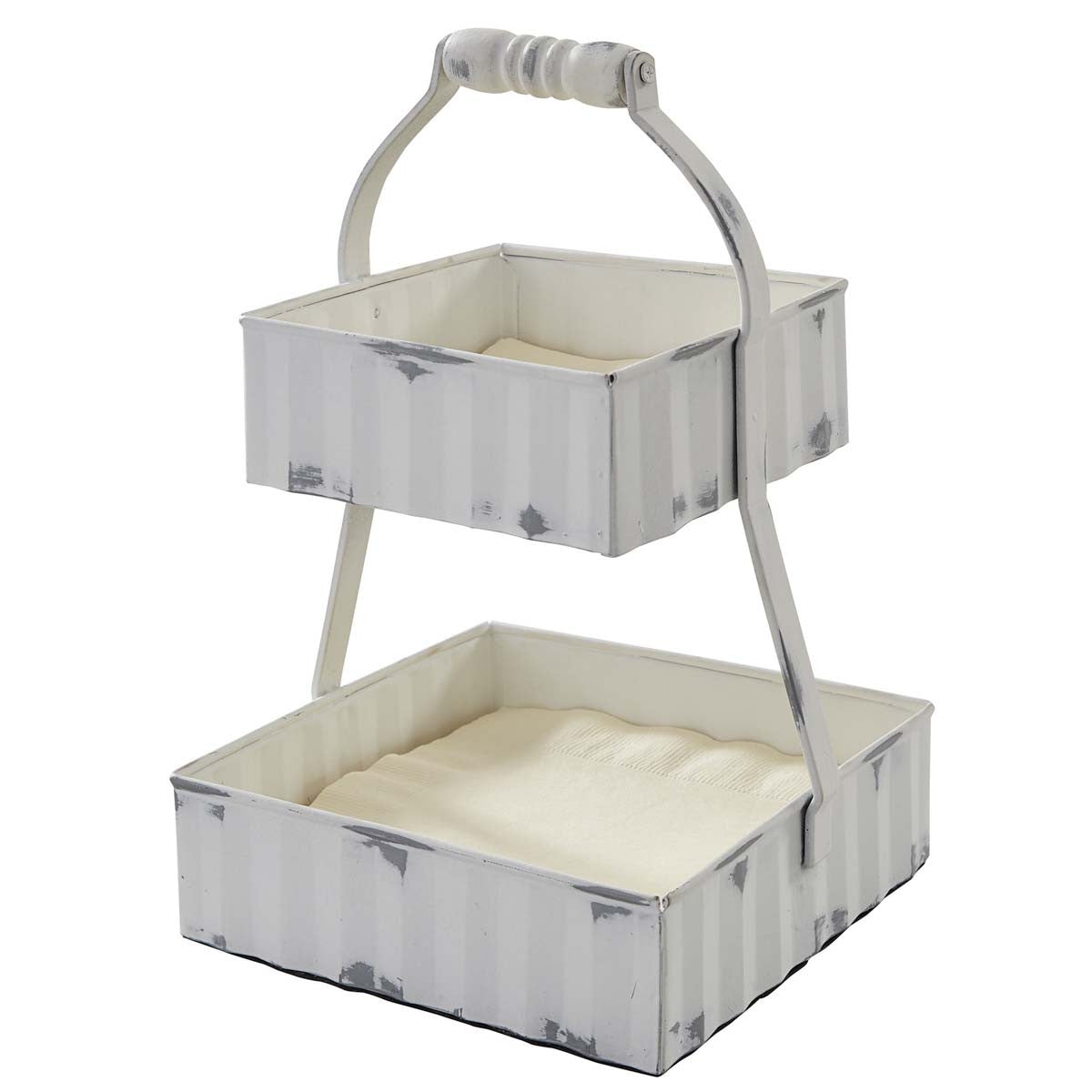 Antiqued Two-Tier Napkin Holder