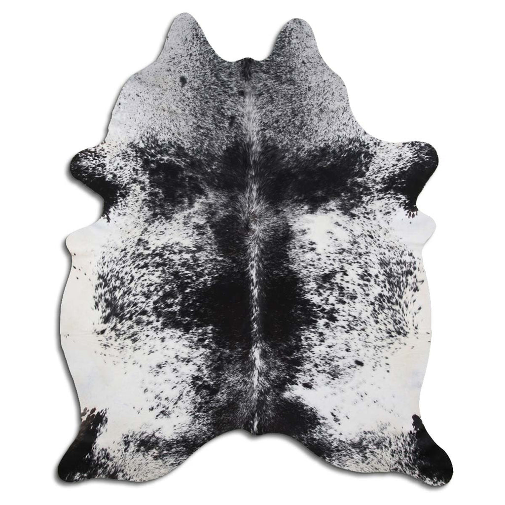 Salt & Pepper Black Cowhide Rug - Large
