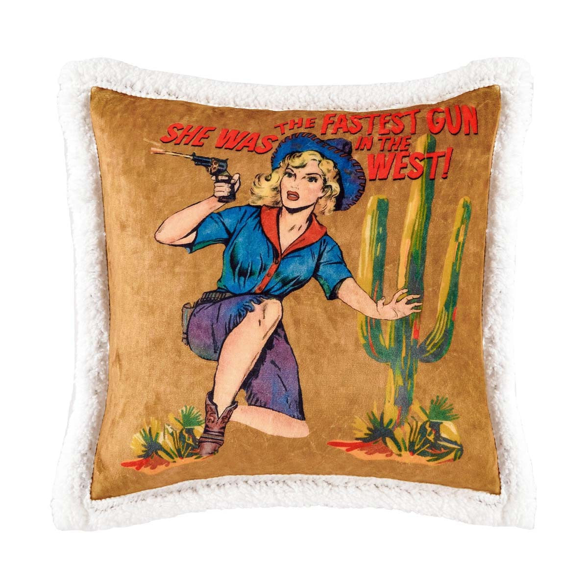 Gunslinger Campfire Accent Pillow