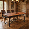 Del City Iron Dining Table with Copper Top