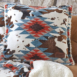 Aztec Cowhide Plush Pillow - OUT OF STOCK UNTIL 10/08/2026