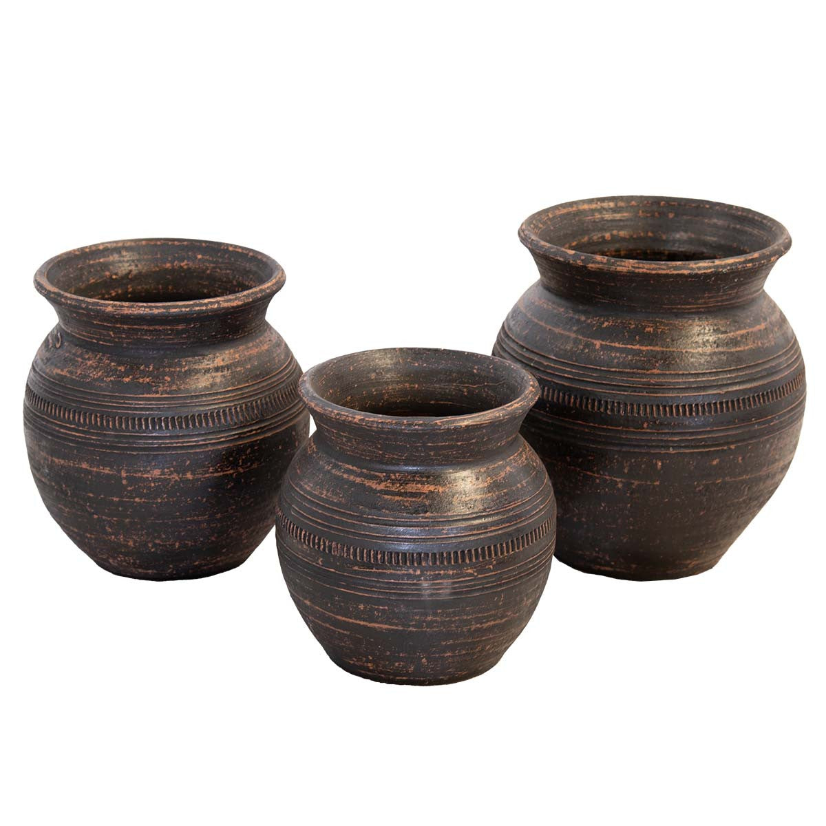 Midnight Dunes Clay Pots - Set of 3