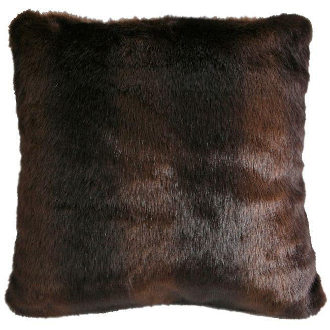 Brown Bear Faux Fur Pillow