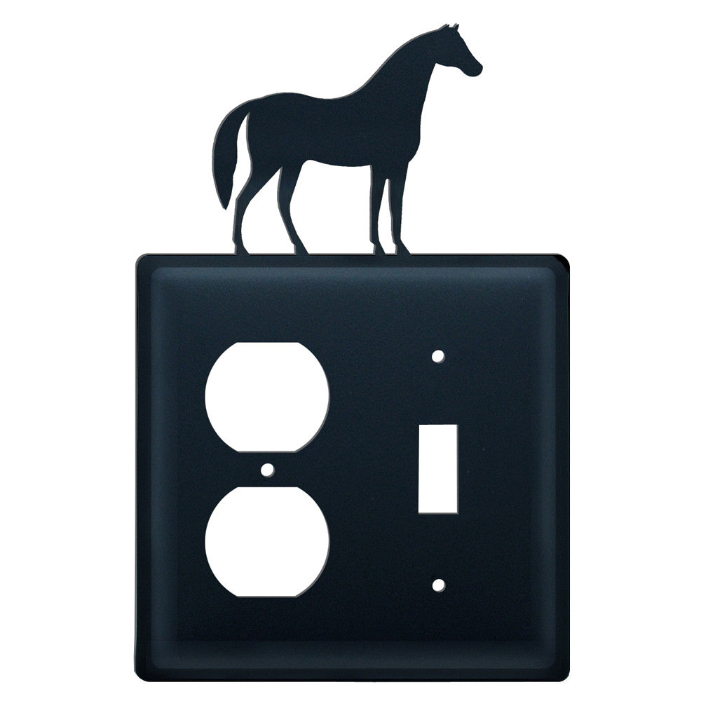 Wrought Iron Horse Single Outlet and Switch Cover