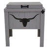 Longhorn Silhouette Single Cooler - Gray