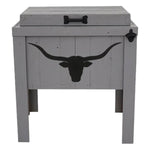 Longhorn Silhouette Single Cooler - Gray