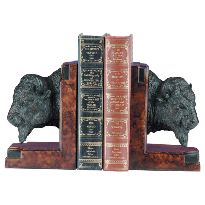 Buffalo Head Bookends