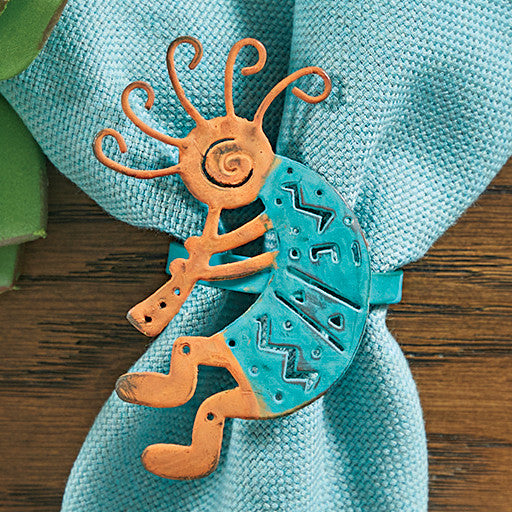 Southwest Canyon Kokopelli Napkin Ring - Set of 4