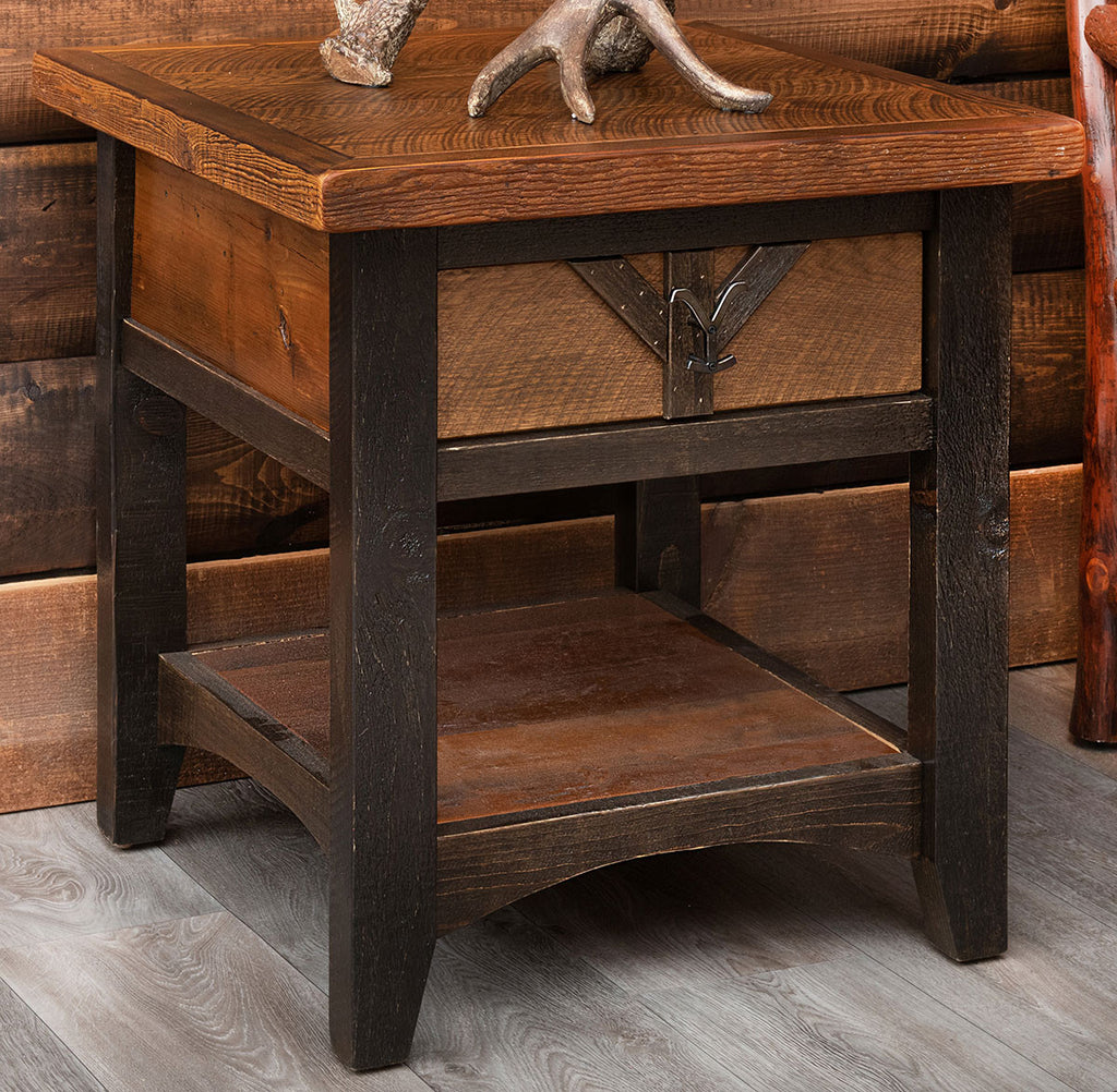 Yellowstone Dutton 1 Drawer Nightstand with Shelf