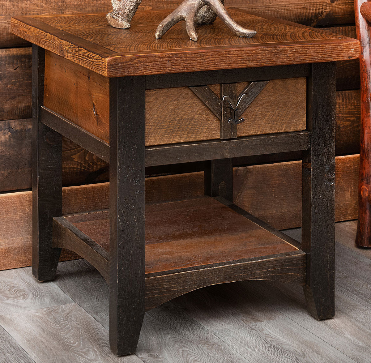 Yellowstone Dutton 1 Drawer Nightstand with Shelf