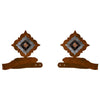 Diamond Copper Concho Tie Backs - Set of 2