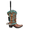 Turquoise Boot Toilet Brush Holder