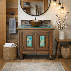 Jamestown Turquoise Copper Vanity with Sink