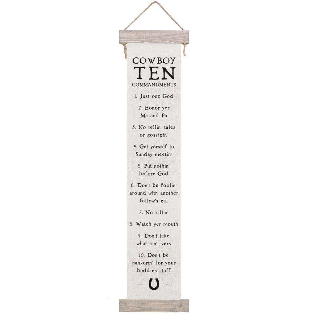 Cowpoke Commandments Wall Art