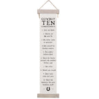 Cowpoke Commandments Wall Art
