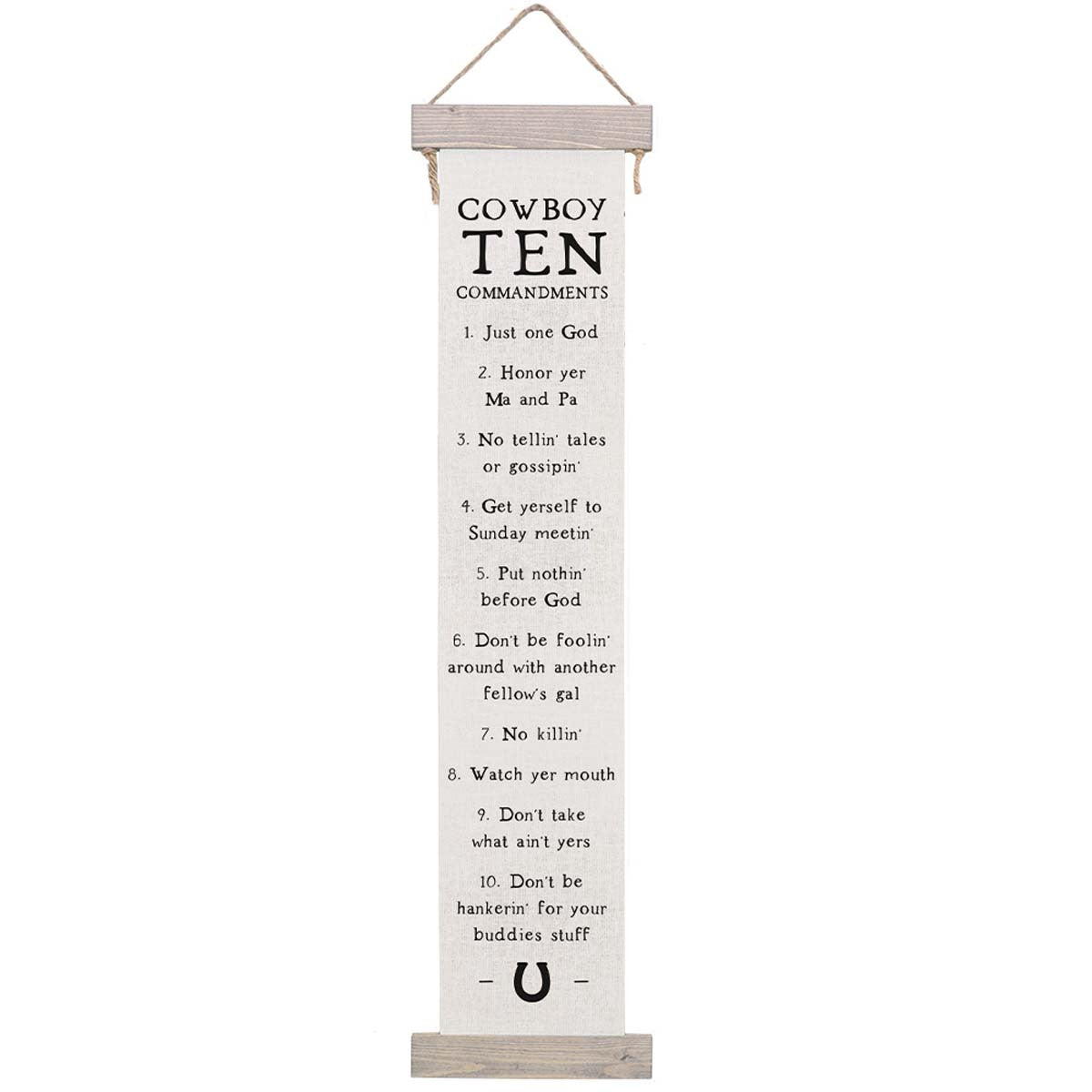 Cowpoke Commandments Wall Art