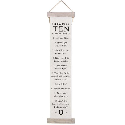 Cowpoke Commandments Wall Art