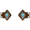 Desert Diamond with Turquoise Rod Brackets - Set of 2