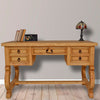 Hawkins Five Drawer Desk - Natural Finish