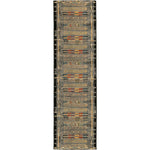 Tribal Stripes Black Indoor/Outdoor Rug - 2 x 8