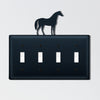 Wrought Iron Horse Quadruple Switch Cover