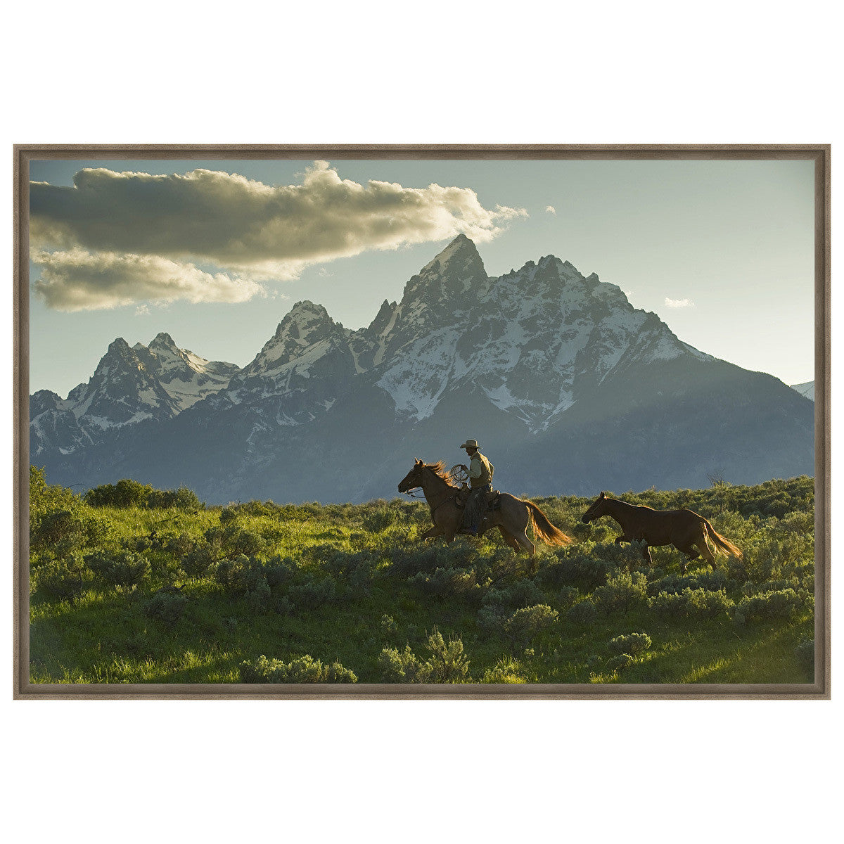 Along the Teton Trail Framed Canvas