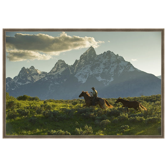 Along the Teton Trail Framed Canvas