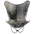 Salt & Pepper Cowhide Sling Chair