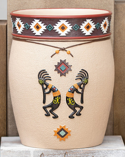 Southwest Kokopelli Waste Basket