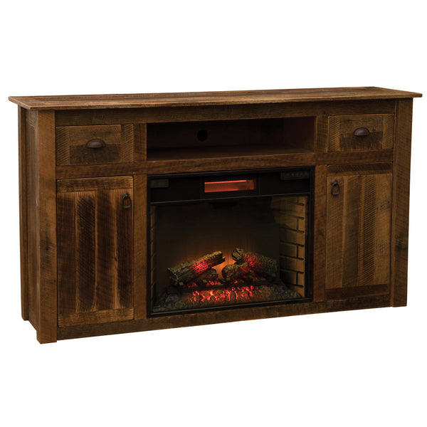Barnwood Fireplace/Entertainment Center Unit