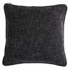 Diamond Frost Black Twill Euro Sham - OUT OF STOCK UNTIL 10/09/2026