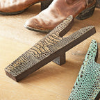 Sand Embossed Gator Print Leather Boot Jack - OVERSTOCK