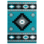 Star Vision Turquoise Rug - 5 x 8