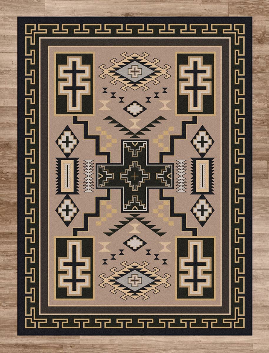 Double Cross Sand Rug - 4 x 5