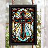 Sunbeam Cross Stained Glass Wall Art