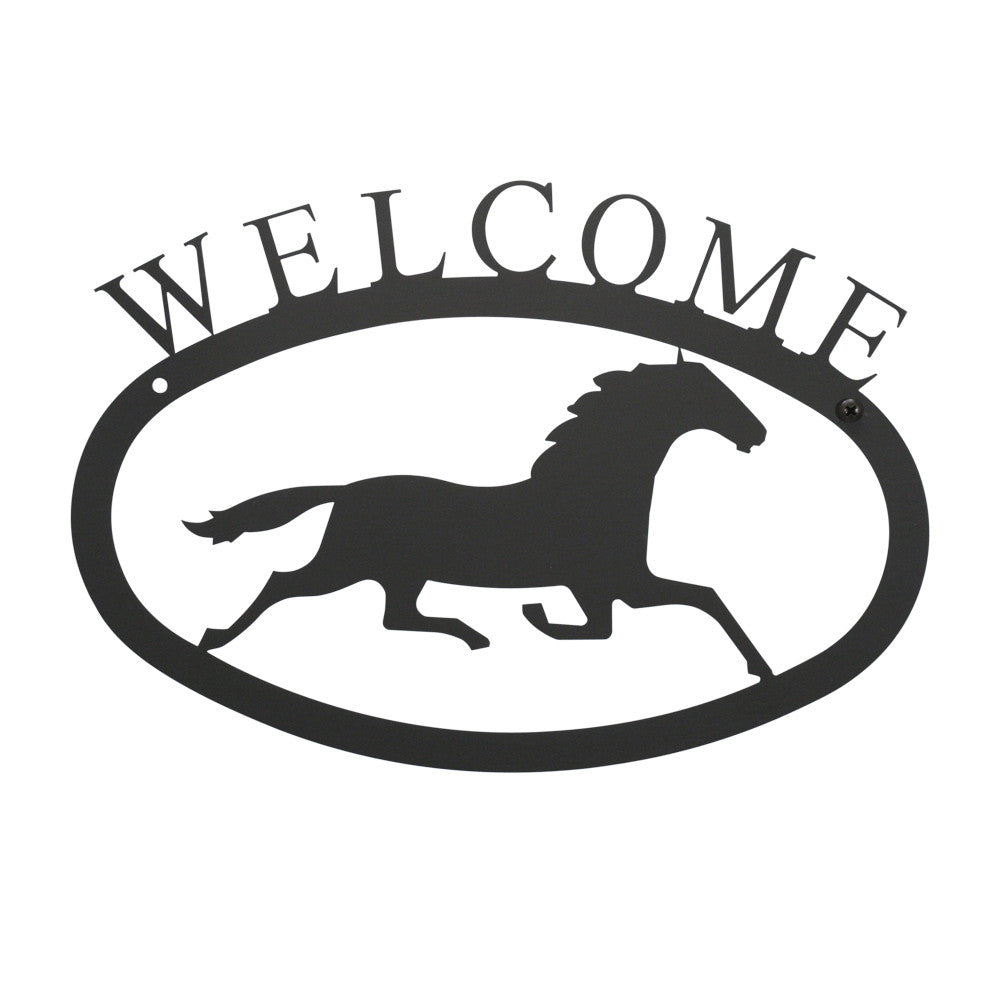Running Horse Welcome Sign