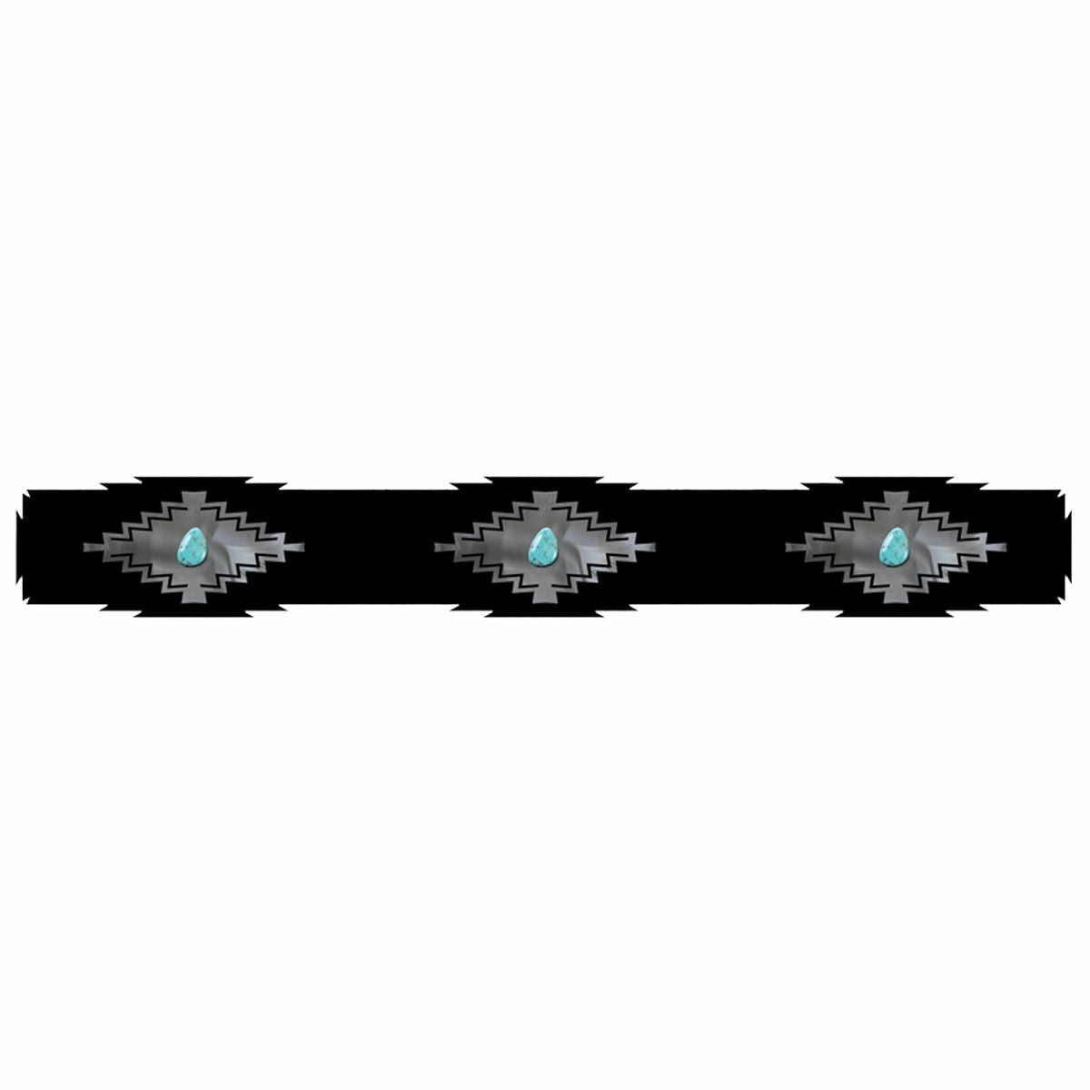 Desert Diamond Rug Rail with Turquoise - 30 Inch