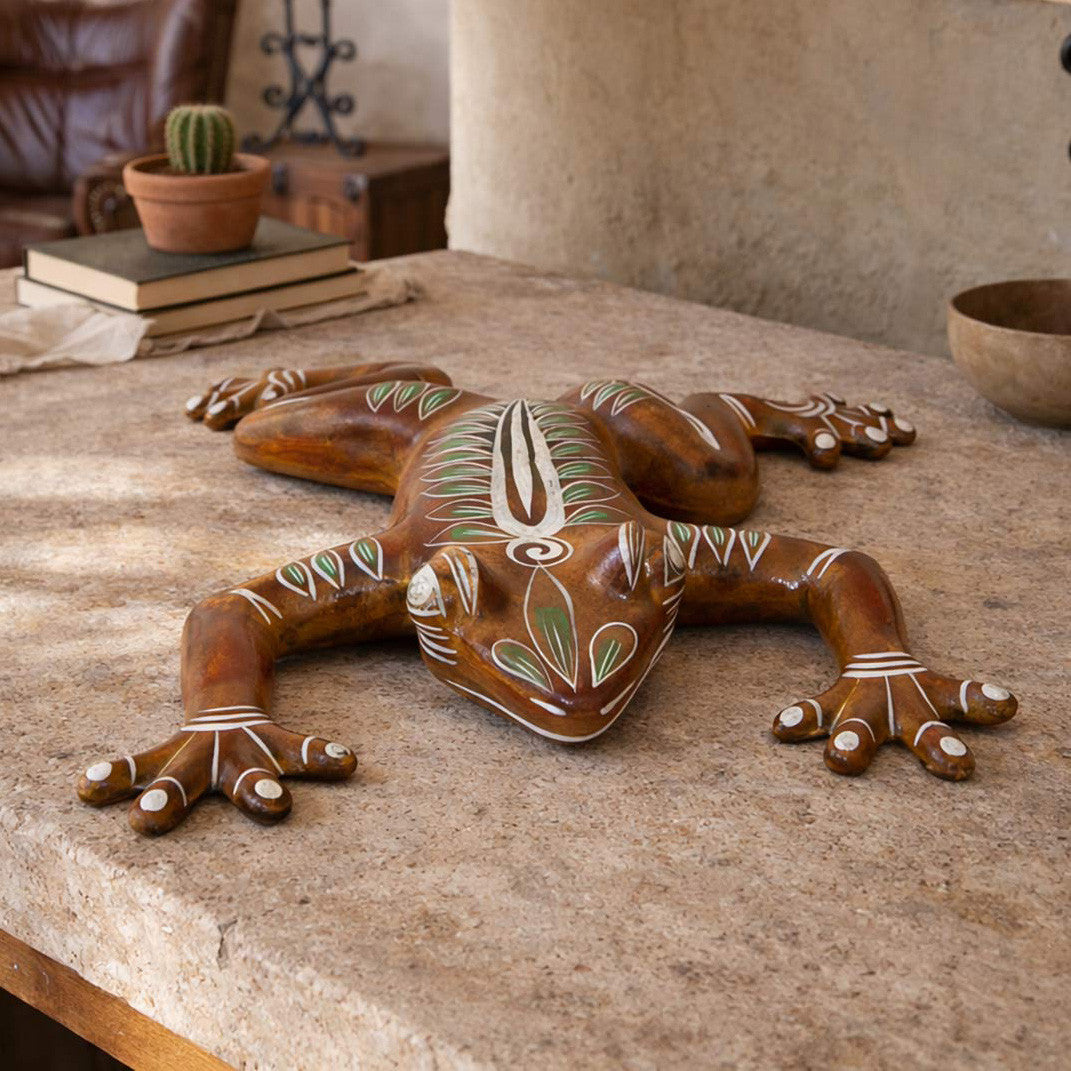 Fiesta Clay Frog Sculpture