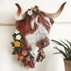 Floral Bloom Highland Cow Wall Sculpture - CLEARANCE