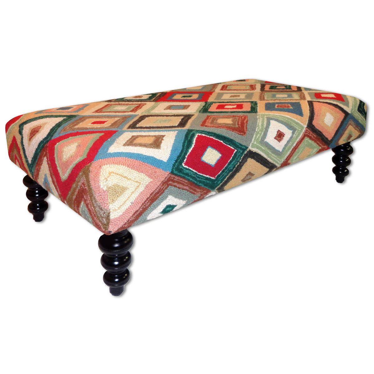 Bert Hooked Wool Bench