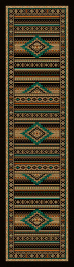 Turquoise Mountain Rug - 2 x 8