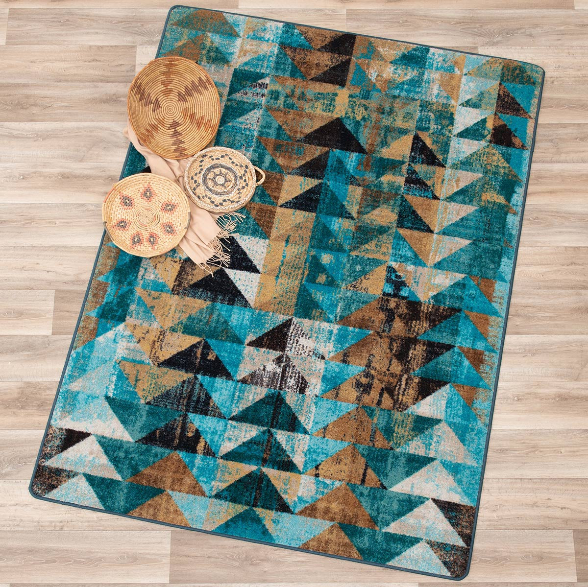 Arrowhead Creek Turquoise Rug - 11 x 13