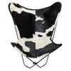 Black & White Cowhide Sling Chair