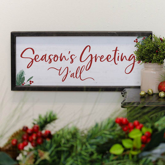 Season's Greetings Y'all Framed Wall Art