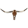 Authentic Longhorn Skull with Brown Cowhide & Copper Glass