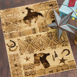 Western Cowboy Rug - 2 x 3