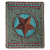 Turquoise Western Star Tapestry Throw
