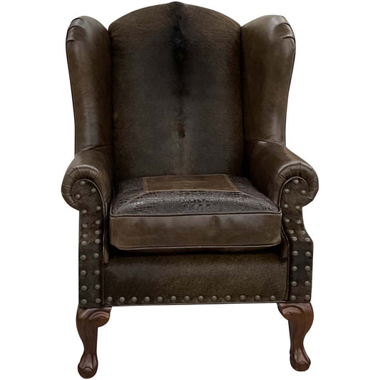 Coffee Wingback Chair